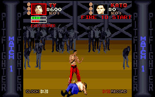 Pit-Fighter (Amiga) screenshot: Knock-down.