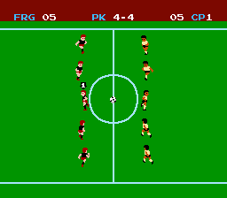 Soccer (NES) screenshot: Final result. Nonsense.
