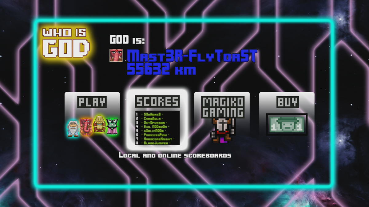 Who is God (Xbox 360) screenshot: Main menu (Trial version)