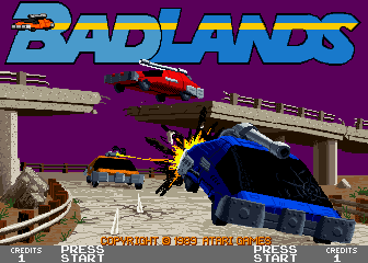 Badlands (Arcade) screenshot: Title screen