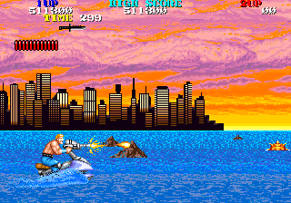 Thunder Fox (Arcade) screenshot: Aquatic Bike