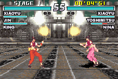 Tekken Advance (Game Boy Advance) screenshot: Tag battle mode, you can control a team of three characters in this mode, like Tekken TAG Tournament