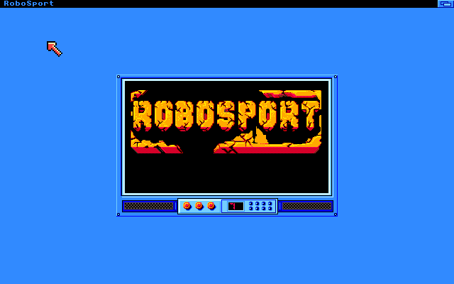 RoboSport (Amiga) screenshot: Title Screen (High-Res mode)