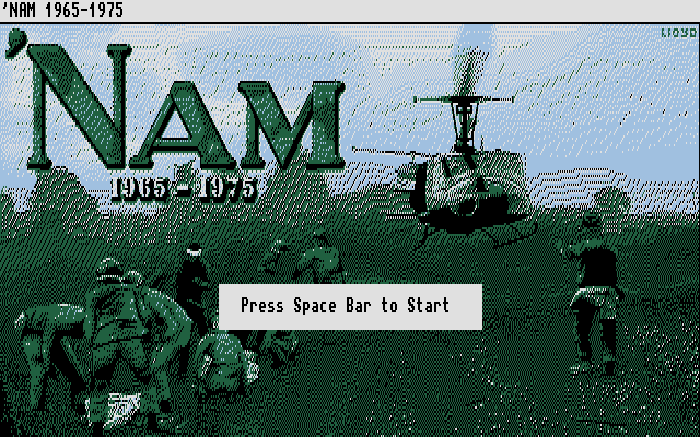 'Nam 1965-1975 (Atari ST) screenshot: Title screen.