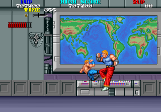 Thunder Fox (Arcade) screenshot: Final Boss, first weapon: fight with fists and kicks