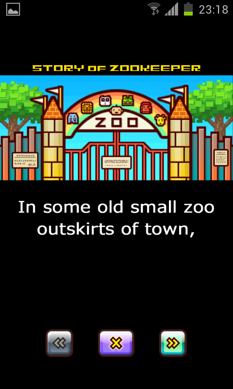 Zoo Keeper (Android) screenshot: Story introduction