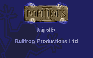Populous II: Trials of the Olympian Gods (Atari ST) screenshot: Title screen.