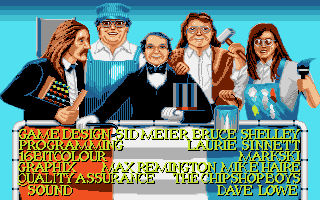 Sid Meier's Railroad Tycoon (Atari ST) screenshot: Credits.