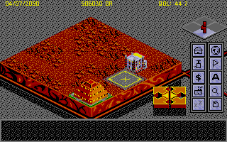 Utopia: The Creation of a Nation (Atari ST) screenshot: Building a new nation.