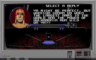 WWF Wrestlemania (Atari ST) screenshot: Taunting time.