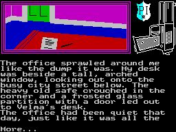 The Big Sleaze (ZX Spectrum) screenshot: The game starts.
