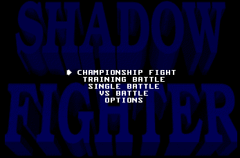 Shadow Fighter (Amiga CD32) screenshot: Main menu