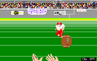 GFL Championship Football (Amiga) screenshot: Oops, this would be an incomplete pass