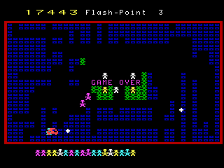 Flash Point (Videopac+ G7400) screenshot: Game over at Flash-Point 3.