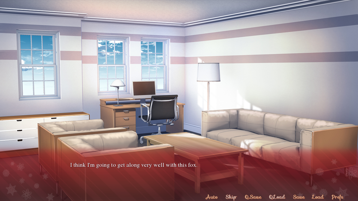 Sakura Santa (Windows) screenshot: Back home