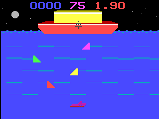 Sea Rescue! (Videopac+ G7400) screenshot: Starting a game.