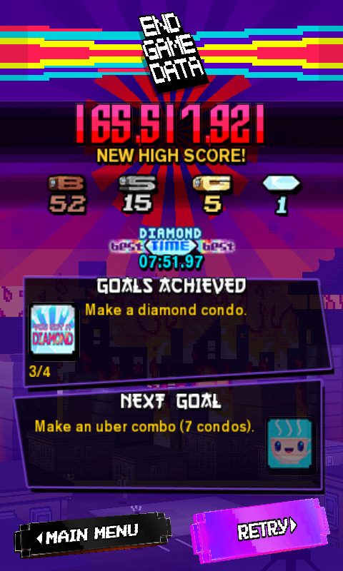 Monsters Ate My Condo (Android) screenshot: High score