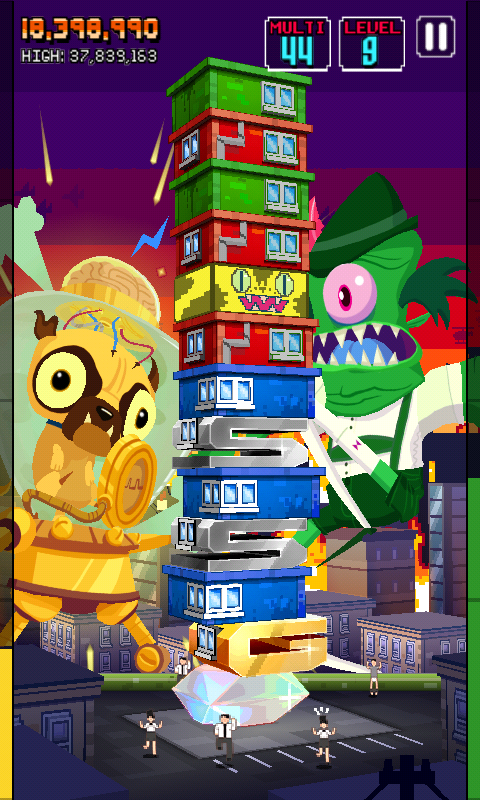 Monsters Ate My Condo (Android) screenshot: A special condo appears.