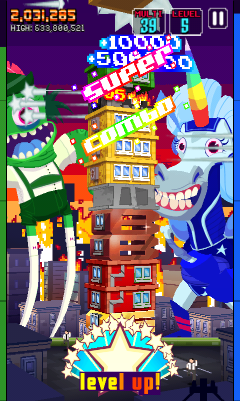 Monsters Ate My Condo (Android) screenshot: Level up!