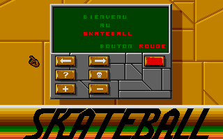 Skateball (Atari ST) screenshot: Title screen.
