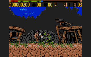 Torvak the Warrior (Atari ST) screenshot: A baddie to bash.