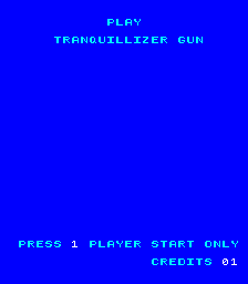Tranquilizer Gun (Arcade) screenshot: Title screen.