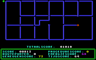 Floyd the Droid (Commodore 64) screenshot: Total Score in Londen (Dutch)