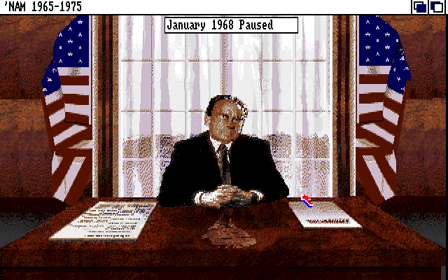 'Nam 1965-1975 (Amiga) screenshot: From president Nixon's point of view
