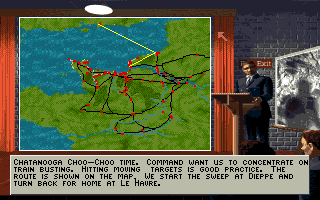 Overlord (Amiga) screenshot: Target briefing