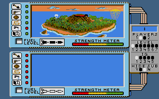 Spy vs. Spy: The Island Caper (Atari ST) screenshot: The island. Choose your option.