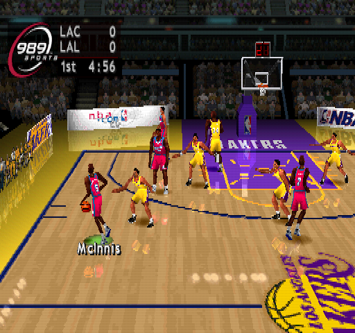 NBA ShootOut 2002 (PlayStation) screenshot: Behind Camera