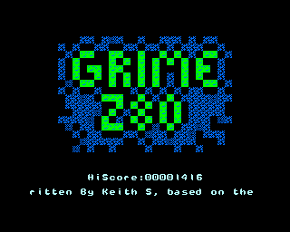 Grime Z80 (Enterprise) screenshot: Title screen