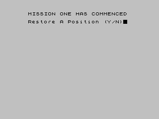 Screenshot of Mission 1: Project Volcano (ZX Spectrum, 1983) - MobyGames