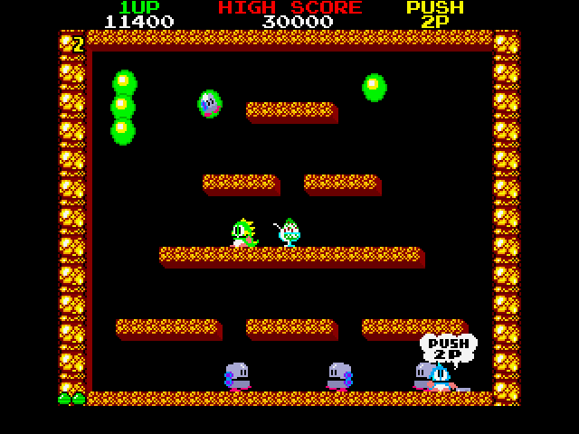 Screenshot of Bubble Bobble (FM Towns, 1986) - MobyGames