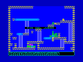 Robot Factory (ZX Spectrum) screenshot: Game Over