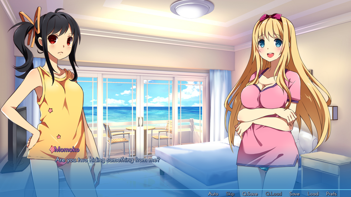 Sakura Beach (Windows) screenshot: After I saw Ayumi and she knocked me out cold, I couldn't remember a thing about what happened