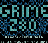 Grime Z80 (Game Boy Color) screenshot: Title screen