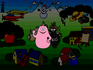 Barbapapa (PlayStation) screenshot: Barbapapa welcomes you to the game.