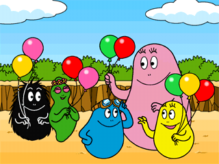 Barbapapa (PlayStation) screenshot: Everyone loves balloons!