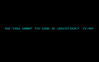 Tower Toppler (DOS) screenshot: Use a Joystick? (EGA)