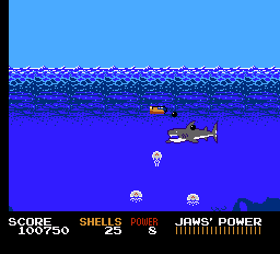 Jaws (NES) screenshot: Victory is to close...