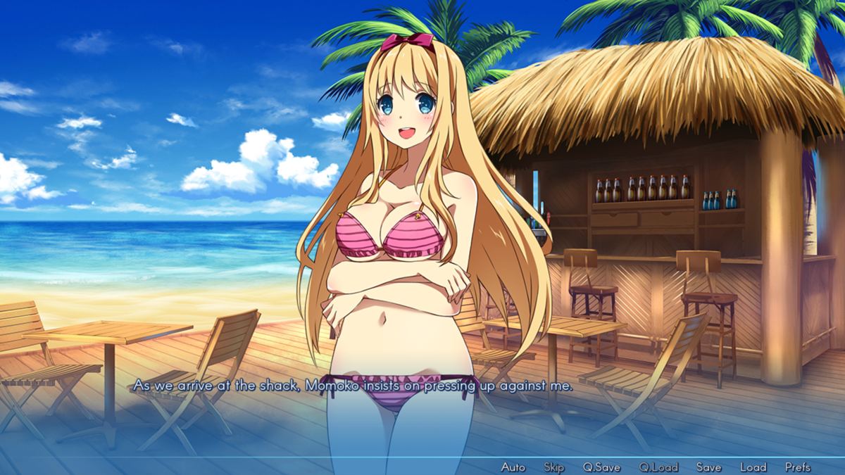 Sakura Beach (Windows) screenshot: Now for some quality time with Momoko