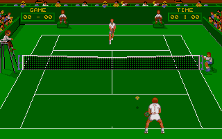 Pro Tennis Tour (Atari ST) screenshot: Return the ball.