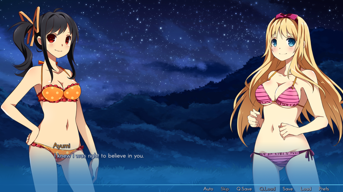 Sakura Beach (Windows) screenshot: Seiji collects his thoughts and finally sees he's been pushing them away, lying to them, and finally sees they both love him. So he finds the location