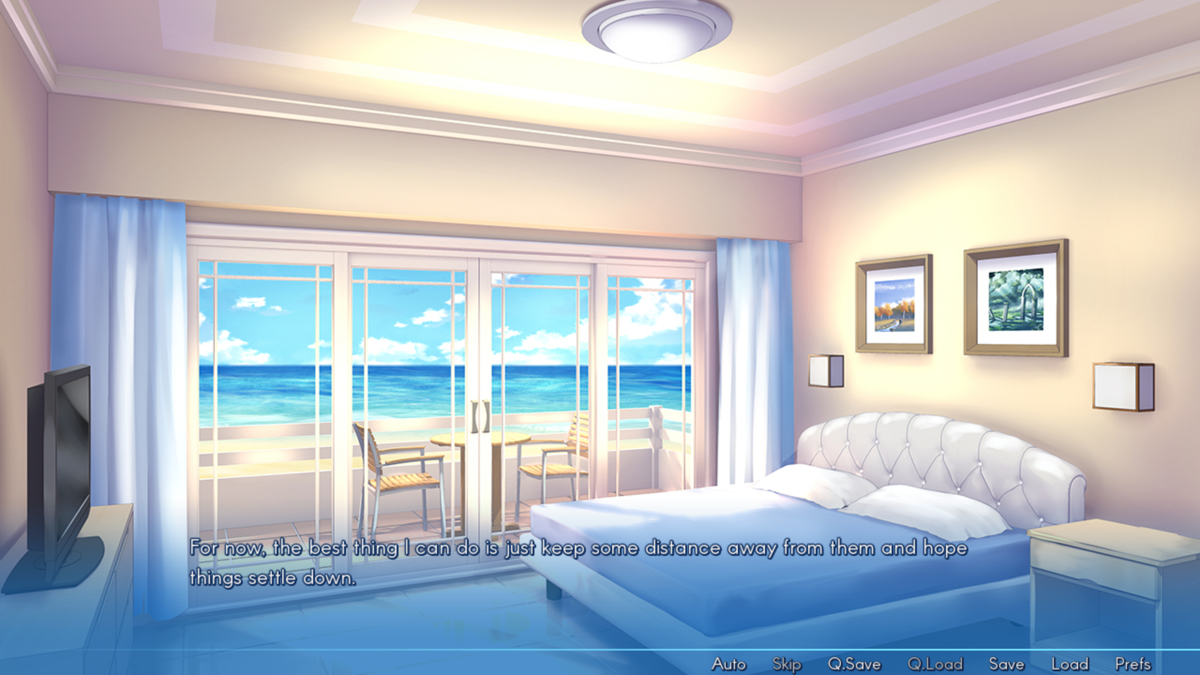 Sakura Beach (Windows) screenshot: They are getting tired of Seiji's ignorance, can he be that dumb? He's pushing two amazing girls away from him