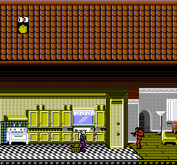The Rocketeer (NES) screenshot: Gangsters in the kitchen.