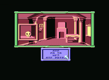 Klątwa (Commodore 64) screenshot: Skull