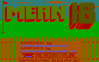 Mean 18 (DOS) screenshot: Title screen (CGA with RGB monitor) (*This is from Original CGA)