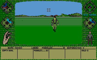 Sleeping Gods Lie (Atari ST) screenshot: Meeting someone.