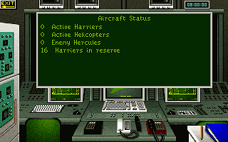AV-8B Harrier Assault (DOS) screenshot: Aircraft status